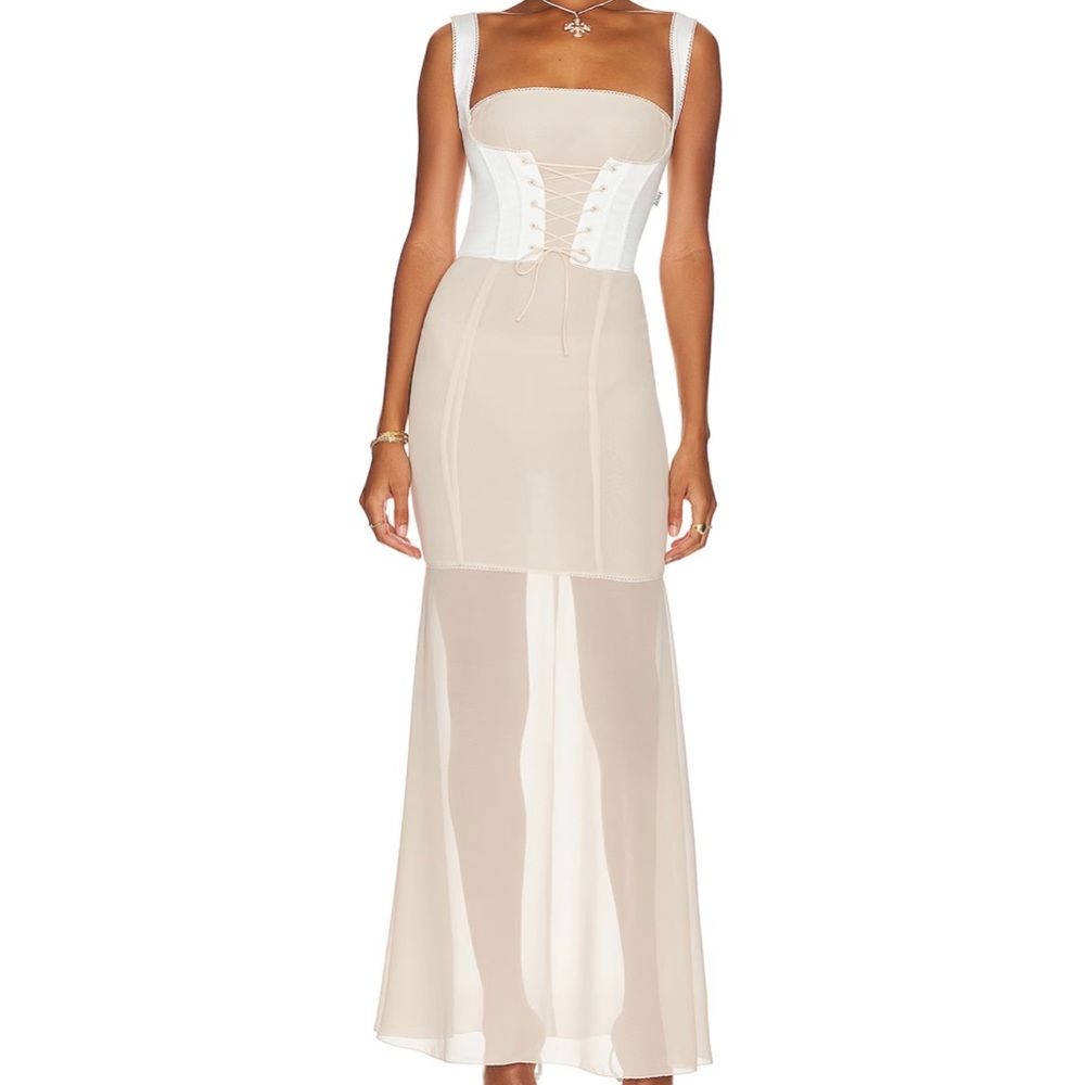 Paulina Corset Dress in Ivory